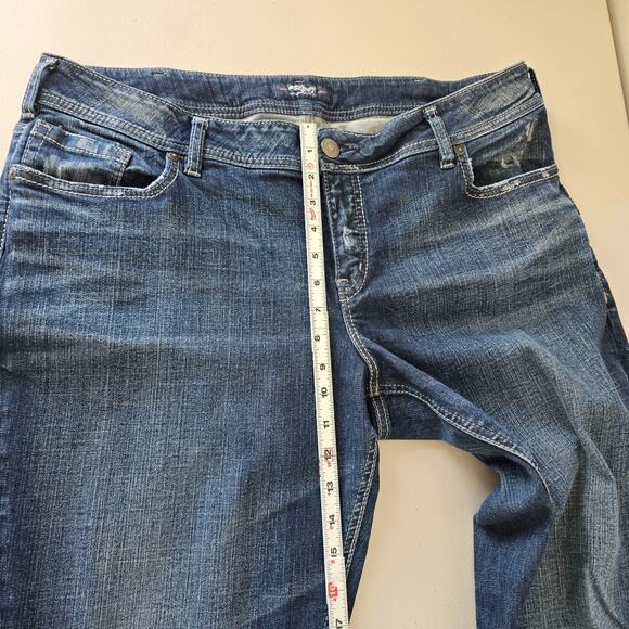 Silver Jeans Elyse Straight Women's 16 Blue Dark Wash - Picture 13 of 16